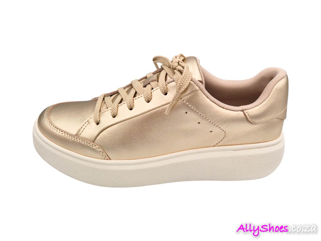 Fitflop, RTG Metallic-Leather Sneaker, Platino Fitflop, RTG Metallic-Leather Sneaker, Platino